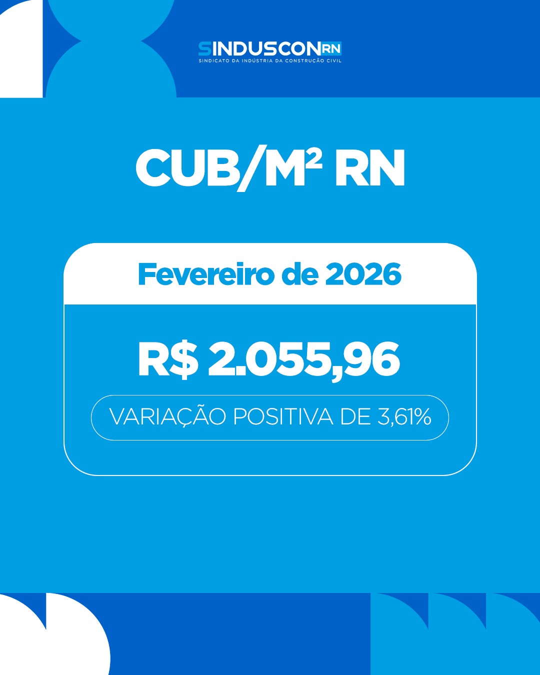 CUB fevereiro 2026